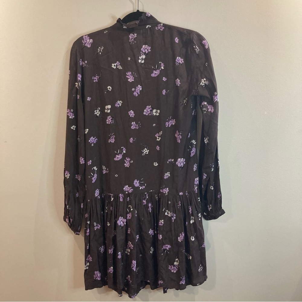 KAFFE Sz 34 Kajava Ruffle Neckline Hem Buttons Ditzy Floral Tunic Dress NEW - Picture 14 of 16